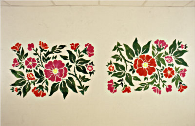 Variasjoner med fugler og blomster - © Bjørg Holene